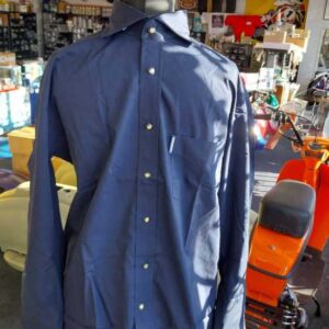 LAMBRETTA L/S MENS SHIRT NAVY 100% COTTON TARGET BUTTONS SIZE LARGE 509
