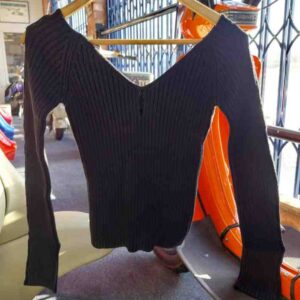 Lambretta Vneck Jumper 6981 Black 100% Cotton Stipulate Size (10/14)