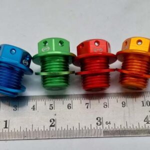 Anodised Magnetic Drain Level Plug (Stipulate Colour) (Small Stock Quantities)