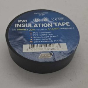 Black Insulation Tape 19Mm X 20M 0.15Mm Thickness